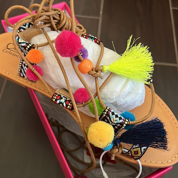 NWT CATHERINE MALANDRINO MALLIDRIE SANDALS - Picture 3 of 3